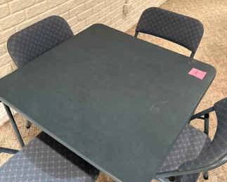 014 Folding Table And Four Chairs