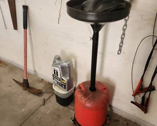 Heavy Duty Oil Drain Pan with Dolly – Garage Auto Shop Waste Tank