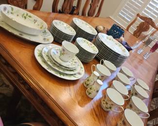 "Available for resale" Noritake Nouveau 2402 Dinnerware Set Japan Fine China Floral Silver Trim 60+ Pc