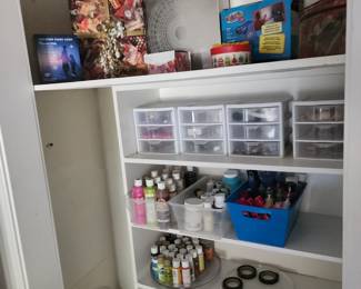 Lot of Craft Paints Storage Drawers Art Supplies Organizer