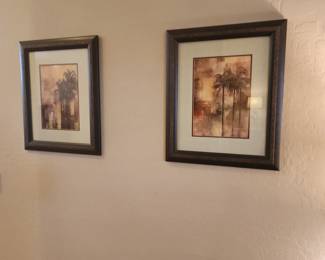 Set of 2 Framed Palm Tree Wall Art Prints – Tropical Southwest Style