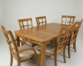 Oak Table with 6 chairs