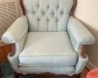 Blue upholstered chair