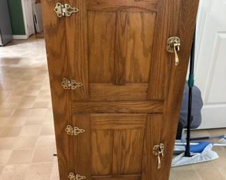 • White Clad Oak Ice Box 2 Compartment Cabinet