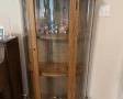 Oak curio display cabinet
