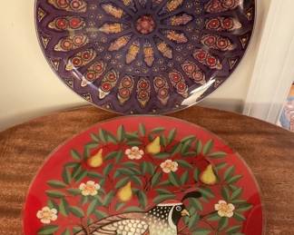 Glass platters from Gumps