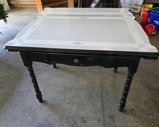 Vintage Enamel Top Table