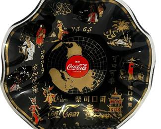 Vintage CocaCola World Glass Serving Dish