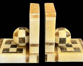 Vintage Marble Bookends