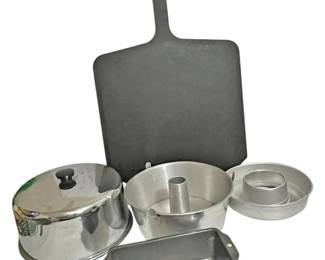 Assorted Baking Pans, Cover, Pizza Peel