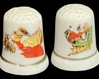 CocaCola Porcelain Holiday Thimbles