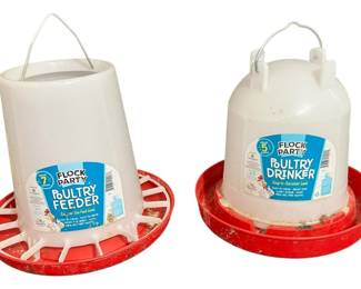 Poultry Feeder and Drinker Set