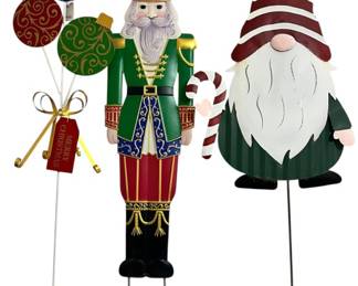 Metal ChristmasThemed Yard Stakes