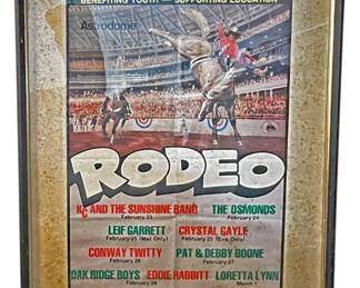 Framed 1979 Houston Rodeo Poster