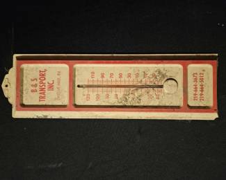 B&S transport advertising thermometer