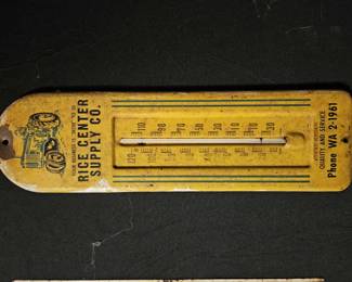 Rice center supply advertising thermometer