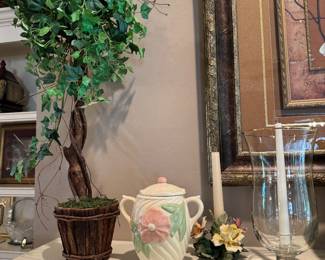 USA Pottery & Capodimonte candle holder