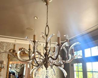 Crystal and Metal Chandelier