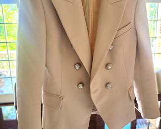  Balmain Double Breasted Blazer with Peaked Lepels