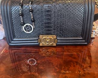 Faux Chanel Python Crossbody
