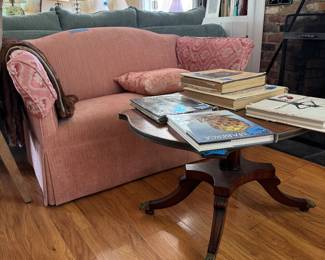 Antique table and books