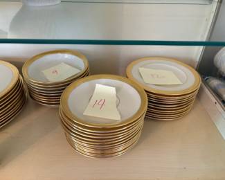 12-piece Lowell Lenox place setting and many extras