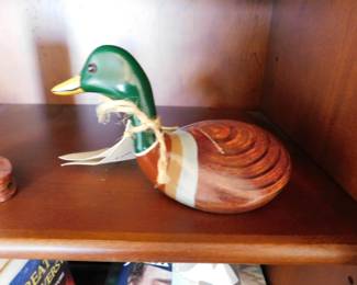 Clyde Hashagen Hand carved Wood Driver Duck