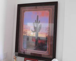 Karen Finley double matted large framed photograph,