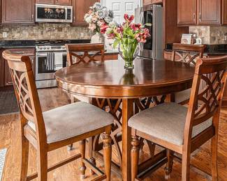 Cafe Height Table and Four Chairs