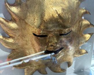 Venetian mask in lucite box
