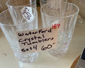 #189 Waterford Crystal tumblers set of 4 $60.00