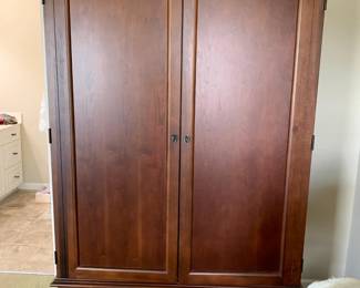 #161 Broyhill Entr. Center w/2 Doors (Bend Back) & 2 Drawers & 4 Shelves - Upstairs - You must bring your own help and move downstairs - 44x24x79 $75.00