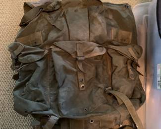 #197 army back pack camouflage $40.00