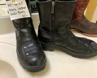 #31 Harley Davidson Size 10.5 Black Leather Shift Boots $45.00