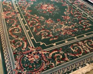 #164 Machine made 8 x 10 Green Rug $30.00