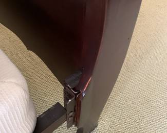 #158 Queen Wood Sleigh Bed $125.00
#159 Englander Pillow Top Mattress/Boxsprings $100.00