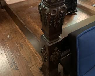 #15 Wood Canopy King Size Headboard/Footboard w/Top Metal Decorative Frame - No Slats - Height is 96 at top of Posters - You Dissemble $300.00