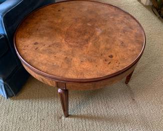 #137 Wood Round Burl Wood Table - 29 Round x 16 Tall $75.00