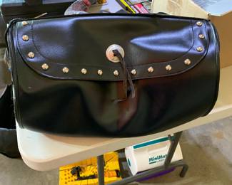 #179 vinyl motor cycle bag 17 long $25.00
