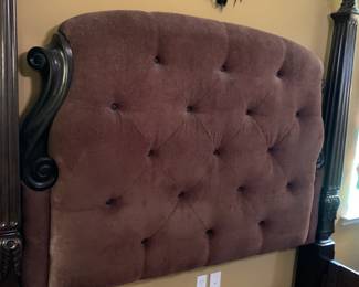 #15 Wood Canopy King Size Headboard/Footboard w/Top Metal Decorative Frame - No Slats - Height is 96 at top of Posters - You Dissemble $300.00