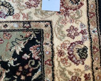 #210 Black/Cream Machine Made Rug - 85x63 $40.00