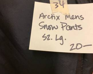 #34 Arctix Mens Snow Pants - Sz. Large $20.00