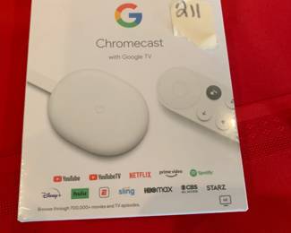 #211 Sealed in Box Google Chromecast w/google TV 4K Meadia Streamer - Snow White $35.00