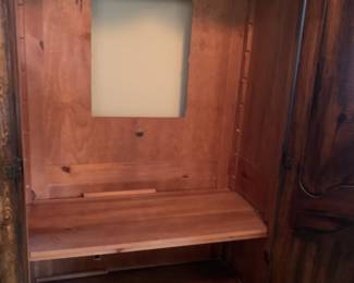 #126 Wood Look Tall Armoire for TV Cabinet w/2 shelves & 2 Doors (bottom as is) - 42x21x82 Upstairs You Move with Help Movers $75.00