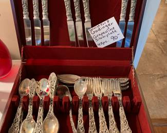 #202 Godinger Grapevine Silverplate - 45 pc $90.00