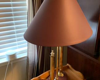 #166 Brass Lamp w/2 lights - 25" Tall $30.00