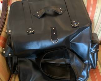 #196 motorcycle bag vinyl 24x12x12 $50.00