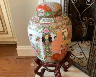 #67 Asian Ginger Gar on Stand - Jar - 17" Tall w/stand 23" Tall $125.00