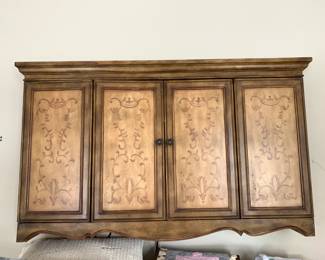 #87 Wood Look 4 panel TV Cabinet for wall Hanging TV - holds 50x30 - inside - 46x24 - Holds a 42" TV $125.00