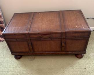 #131 Hobby lobby Wicker Look Trunk w/inside Storage Compartment - 40x20x20 $45.00